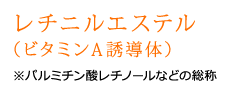 レチニルエステル（ビタミンA誘導体）※パルミチン酸レチノールなどの総称